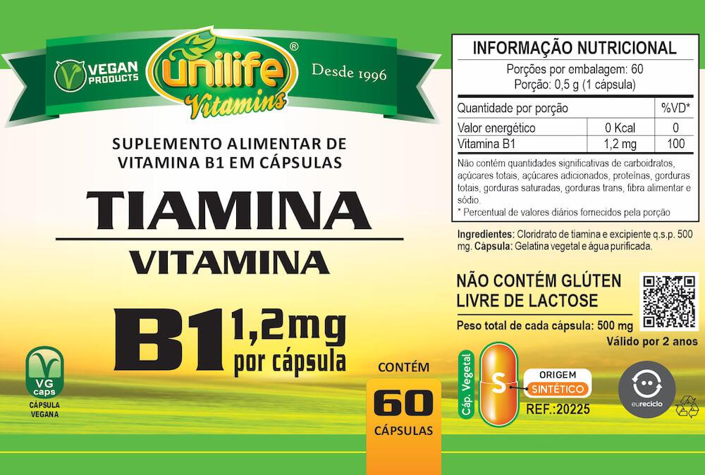 Vitamina B Tiamina C Psulas Mg